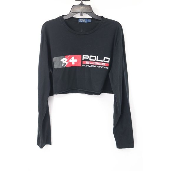 Polo Ralph Lauren Tops - polo ralph lauren women’s L suisse 16 slalom racing cutoff pullover shirt skiing